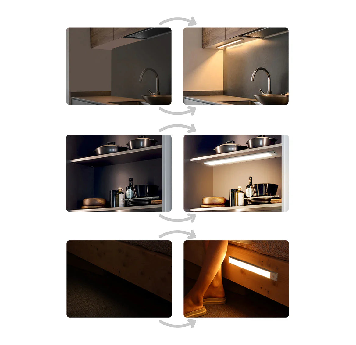 Barre LED ultra-fine avec capteur de mouvement – Éclairage intelligent et rechargeable