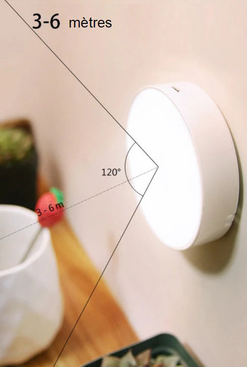 Lampe LED murale sans fil avec détecteur de mouvement