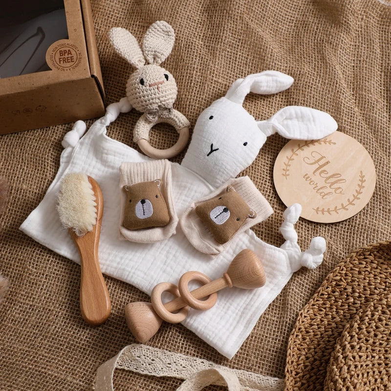 Coffret Cadeau Bébé – Douceur et Éveil pour les Nouveaux Nés