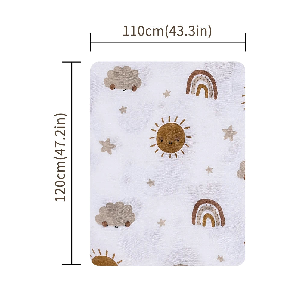Lange à motif Mousseline Bébé 120 x 100