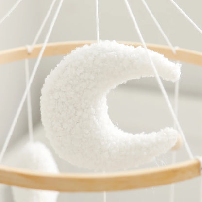 Mobile de Lit Bébé Peluche Nounours et Nuages
