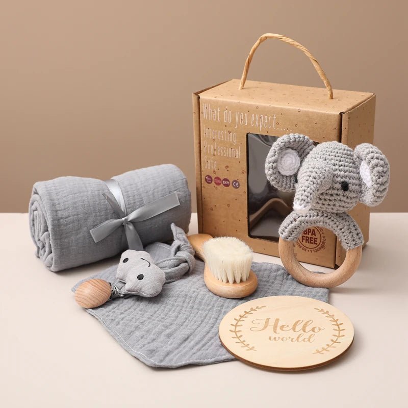 Coffret Cadeau de Naissance – 6 pièces - Bleu- Le monde des pitchounes